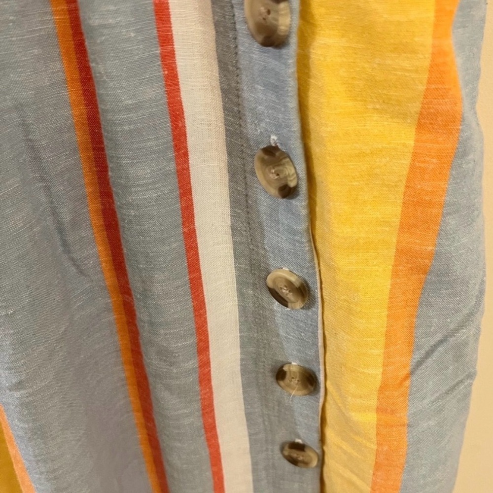 Striped Summer Button-Front Sundress - Picture 4 of 9